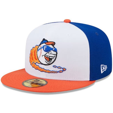 New Era x Politics St. Lucie Mets 59FIFTY Fitted Hat - Black/Blue, Size 7 by Sneaker Politics